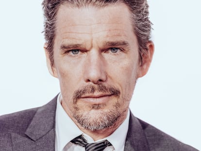 A portrait of Ethan Hawke at the 2015 Tribeca Film Festival.