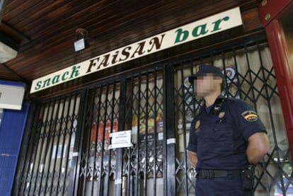 The entrance to Bar Faisán, in Irún.