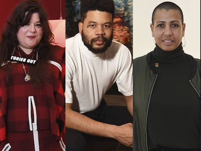 De izquierda a derecha, los artistas ganadores del premio Turner 2019: Tai Shani, Oscar Murillo, Helen Cammock y Lawrence Abu Hamdan.