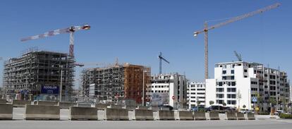 Construcción de viviendas en El Cañaveral, en Madrid. 