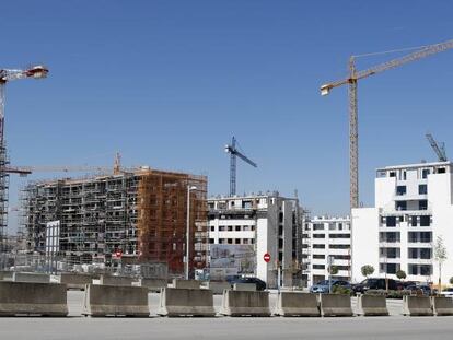 Construcción de viviendas en El Cañaveral, en Madrid. 