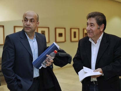 Arturo Rocher, a la izquierda, y Jorge &Aacute;lvarez, en las Cortes Valencianas. 