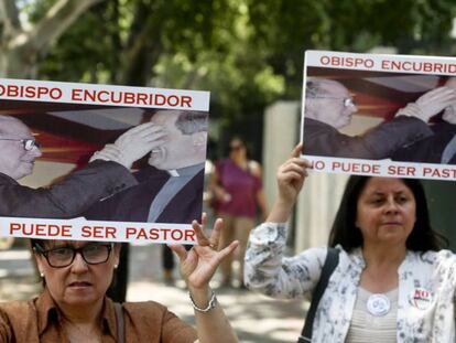 Protestas contra sacerdotes en Chile durante enero de 2018