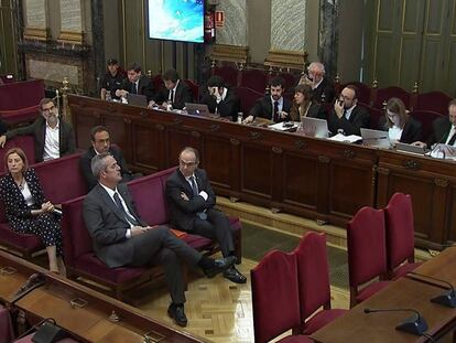 Catalan separatist leaders on trial at the Supreme Court.