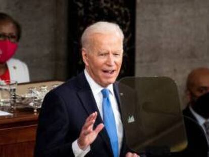 El presidente de EE UU, Joe Biden, en el Congreso, en Washington