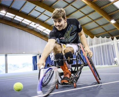 Martín, número 14 en la clasificación mundial, en su silla de ruedas.