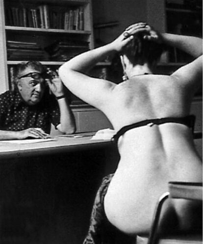 Federico Fellini, en el <i>casting </i>de<i> Casanova</i>, film que proyecta la Filmoteca de Valencia.