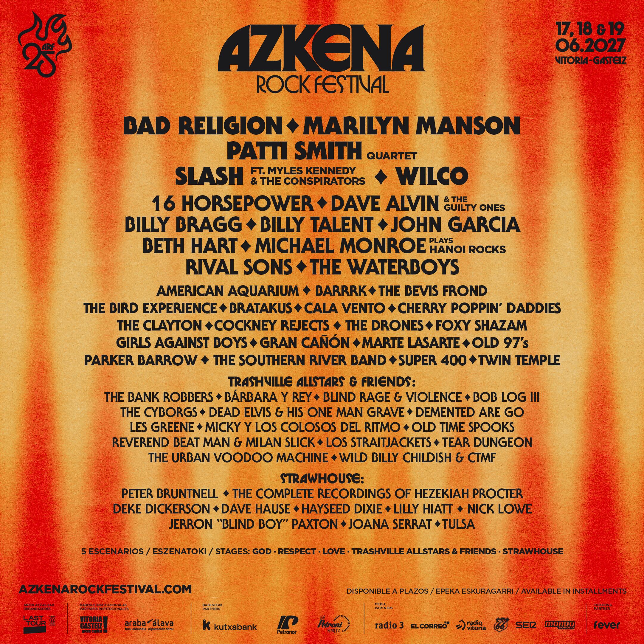 Cartel del Azkena Rock Festival.