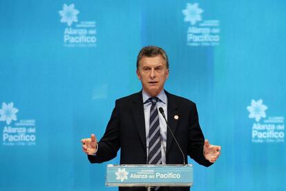 El presidente de Argentina, Mauricio Macri, participa de la III Cumbre Empresarial de la Alianza del Pac&iacute;fico y sus Estados Observadores.