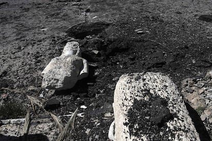 El Estado Islámico a lacerado y decapitado los rostros de las estatuas de Palmira. Los yihadistas consideran la representación de rostros humanos como signo de idolatría pagana.