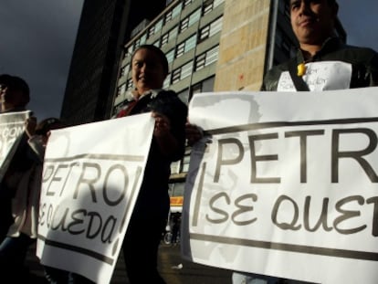 Manifestaci&oacute;n a favor de Gustavo Petro.