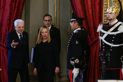 Sergio Mattarella recibía este sábado a Giorgia Meloni en el Palacio Quirinal. 