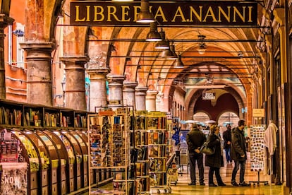 La librería Nanni, la más antigua de Bolonia.