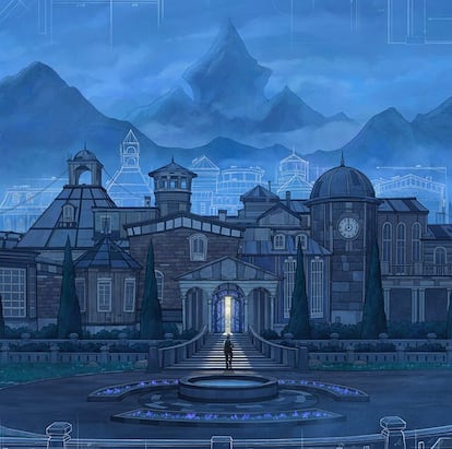 Imagen promocional de 'Blue Prince'.