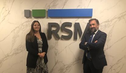 Patricia Gómez-Cambronero junto a David Jimenez, responsable del área de Tax de RSM Spain en Madrid. 