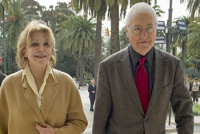 Carmen Thyssen y Tomás Llorens, en Málaga.