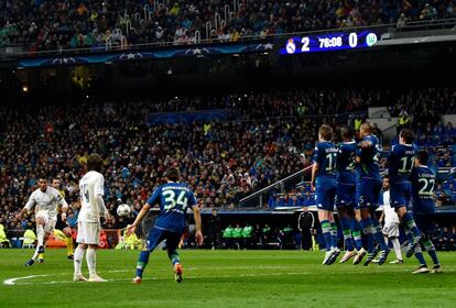 Cristiano segundos después de lanzar una falta que vale unas semifinales.