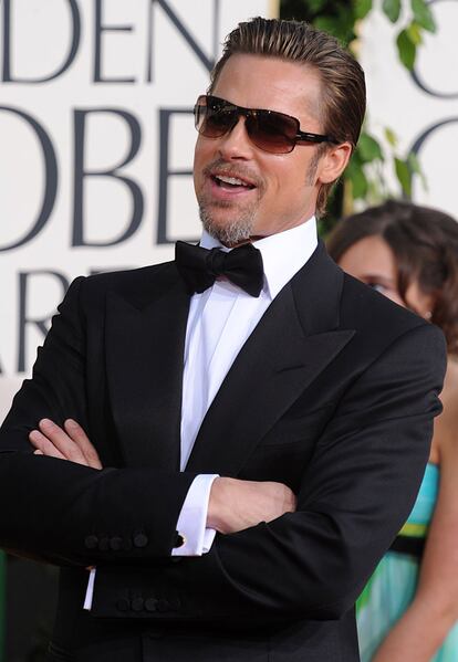 Cuatro veces nominado y una vez ganador, este año Brad Pitt no estaba candidato a ningún Globo. Aún así, no se quiso perder la gala, a la que asistió en companía de su mujer, Angelina Jolie.