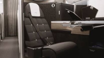 Asiento de clase business de British Airways.