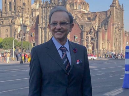 Nino Canún, en el Zócalo de Ciudad de México.