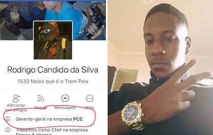 Grifo do Ministério Público destaca suposta filiação de jovem ao PCC no Facebook.