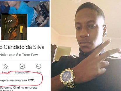 Grifo do Ministério Público destaca suposta filiação de jovem ao PCC no Facebook.