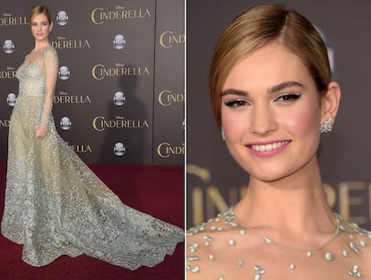 actriz lily james nueva cenicienta