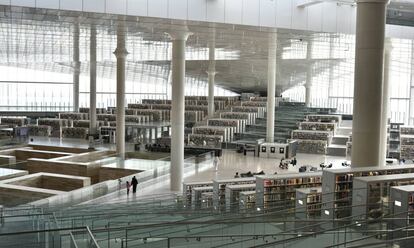 Una imagen de la biblioteca Nacional de Qatar diseñada por Rem Koolhaas.