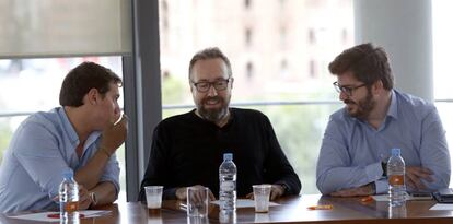 Albert Rivera, Juan Carlos Girauta y Fran Herv&iacute;as en una imagen de archivo.