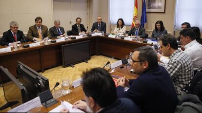 Reuni&oacute;n entre Fomento, sindicatos de la estiba y patronal.