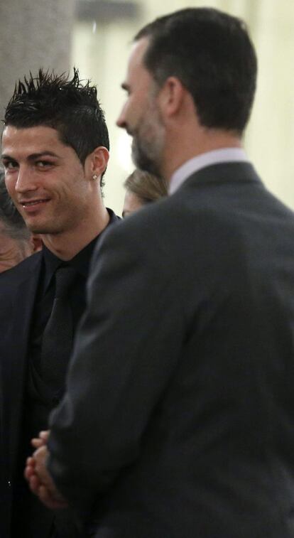 Cristiano Ronaldo, junto al príncipe Felipe