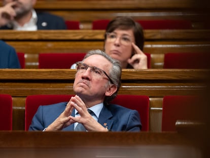 El consejero de Economía catalán, Jaume Giró, en el Parlament.