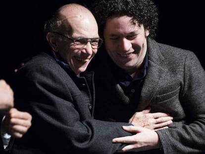 Abreu y Dudamel, en un acto en San Francisco en 2012.