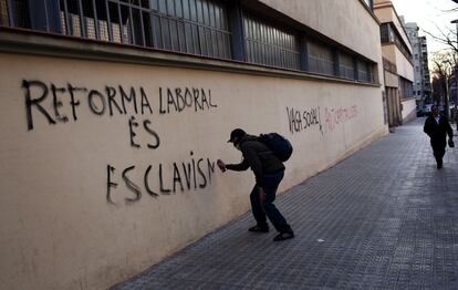 Pintadas en la ciudad de Barcelona.