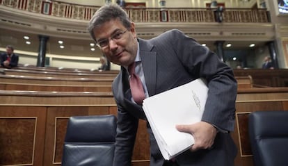 Rafael Catalá, exministro de Justicia, en el Congreso de los Diputados.