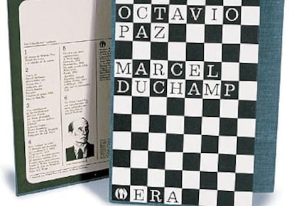 <b></b><i>Marcel Duchamp</i> (1968), de Octavio Paz, diseñado por Vicente Rojo (Era, México).