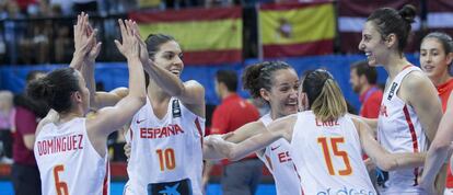 Las jugadoras españolas celebran el pase a semifinales