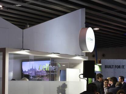 Stand de Cellnex en el MWC de Barcelona.