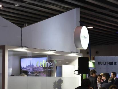 Stand de Cellnex en el MWC de Barcelona. 