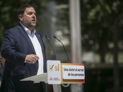 El l&iacute;der de ERC, Oriol Junqueras, este s&aacute;bado.
 