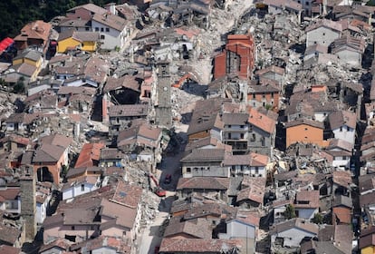 Casas dañadas en Amatrice, Italia, el 1 de septiembre de 2016.