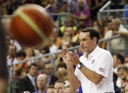 El entrenador estadounidense, Mike Krzyzewski