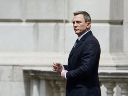 Daniel Craig en el rodaje de 'Spector'.