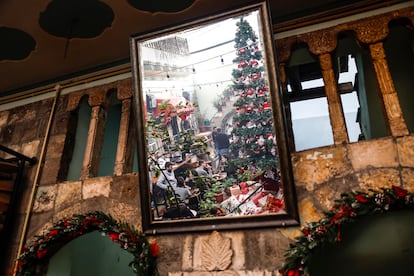 Un café en el barrio cristiano Bab Touma.