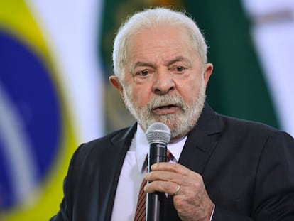 El presidente de Brasil, Lula da Silva, en un acto oficial en Brasilia.