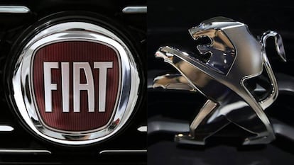 Logos de Fiat y Peugeot. 