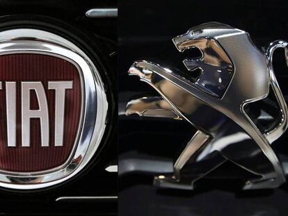 Logos de Fiat y Peugeot. 