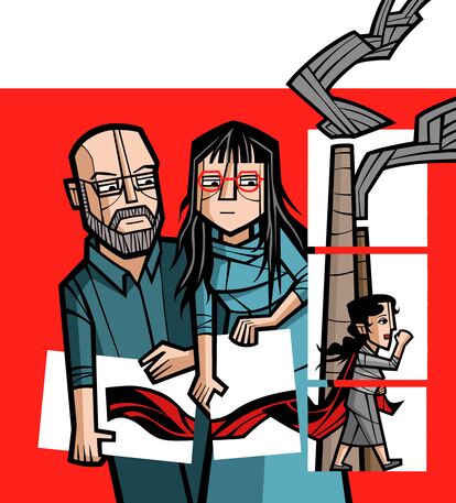 Cristina Durán y Miguel Ángel Giner Bou son el tándem creador de cómics. Portada  Suplemento Babelia 25/02/23