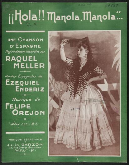 ¡¡Hola!! Manola, Manola [Música notada] : une chanson d'Espagne / Música de Felipe Orejón, 1937.