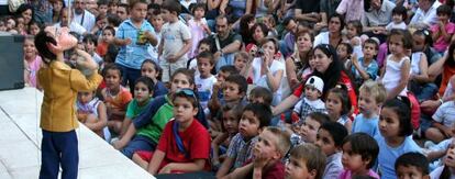 Espectáculo de Titirilandia, en el parque del Retiro.